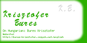 krisztofer bures business card